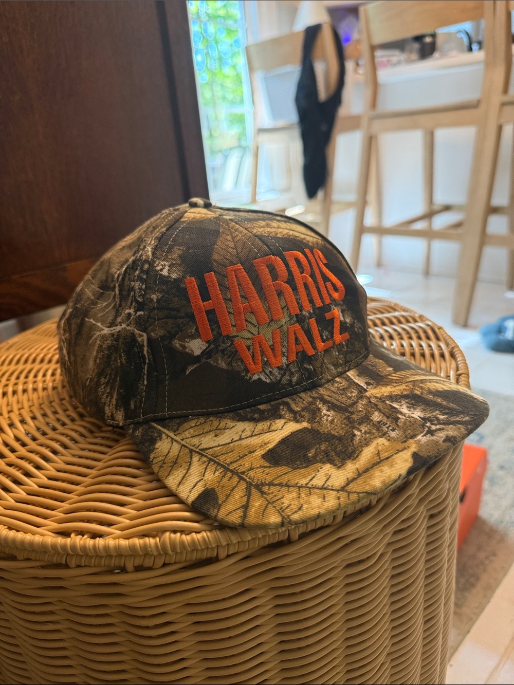 Harris Walz Camo and orange hat